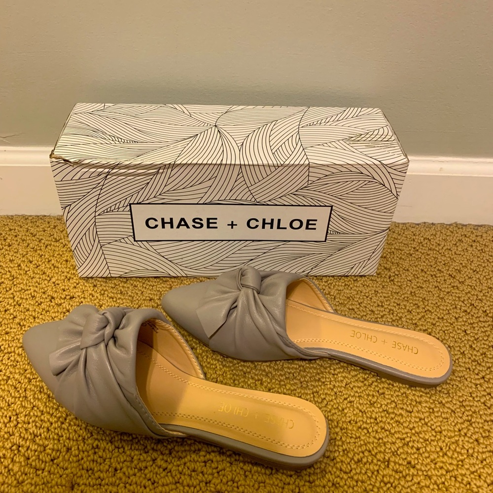Brand New Chase + Chloe Grey Flats, Size 6